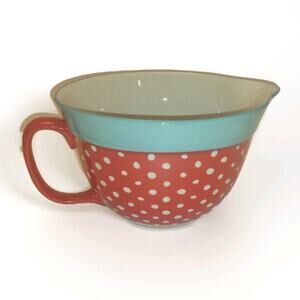 The PIONEER WOMAN-Flea Market 2.83 Quart Batter Mixing Bowl Red Polka Dot NEW
